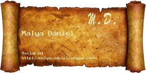 Malya Dániel névjegykártya